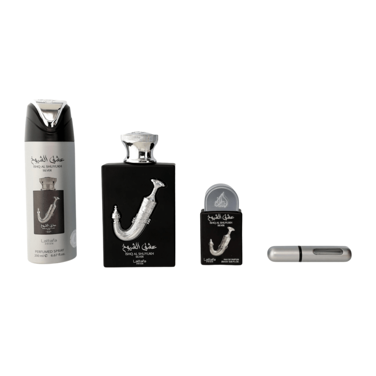 Lattafa Ishq Al Shuyukh Silver Gift Set Set 1 6290362346579