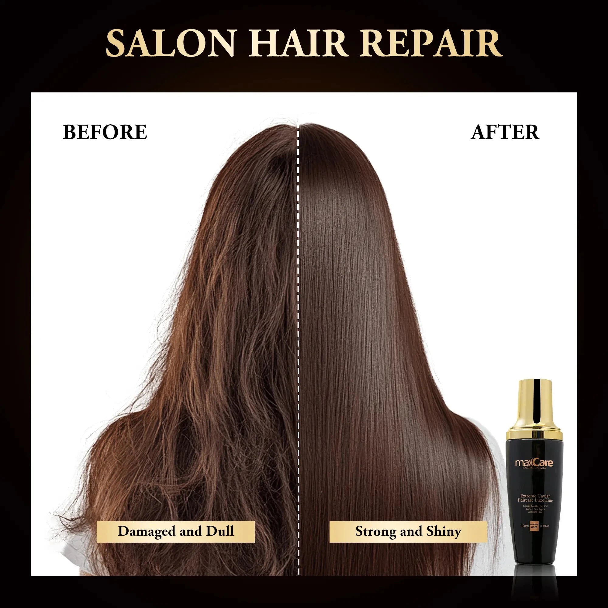 MaxCare MaxCare Caviar Youth Hair Oil Serum Hair Treatment 100ml 8054141860281