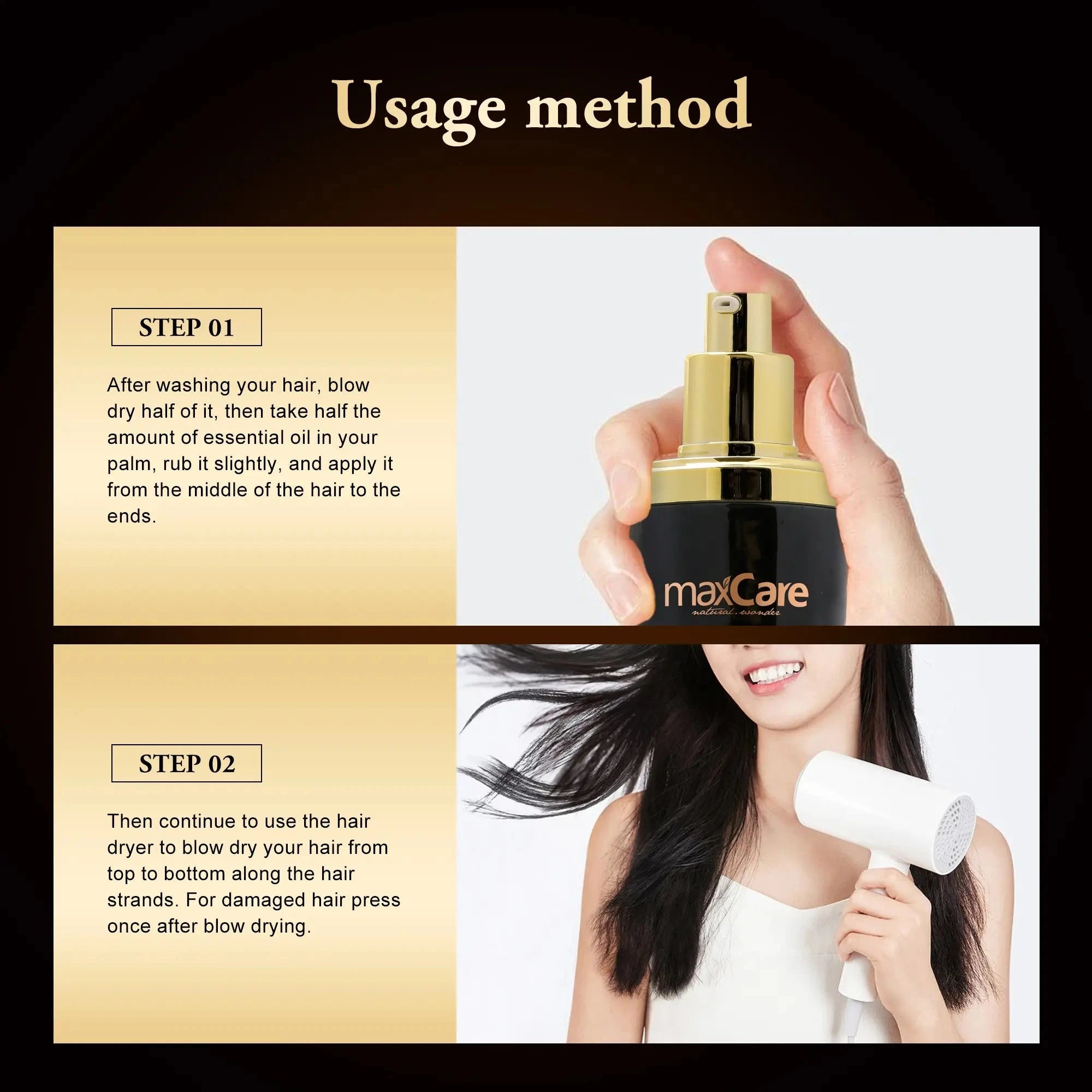 MaxCare MaxCare Caviar Youth Hair Oil Serum Hair Treatment 100ml 8054141860281