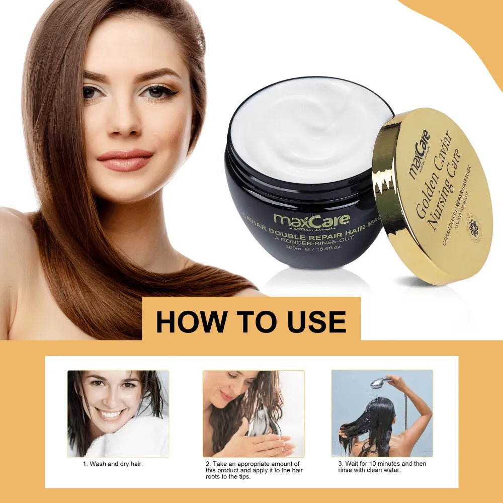 MaxCare MaxCare Golden Caviar Nursing Care Hair Mask 500ml 8052626980254