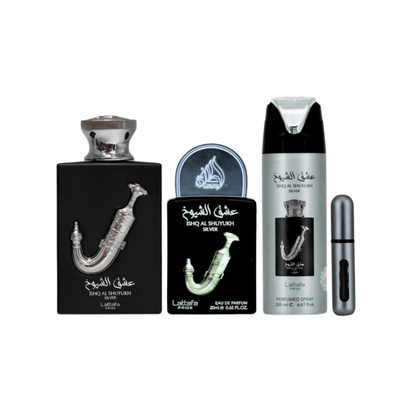 Lattafa Ishq Al Shuyukh Silver Gift Set Set 1 6290362346579